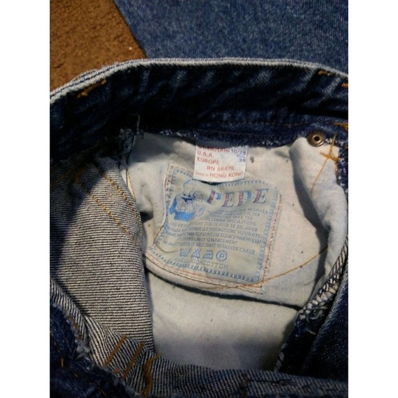 Y2K 90s Small Vintage high waist Pepe BETTY Tapered Mom Jeans SZ 5 / 6 dark wash - Picture 5 of 12